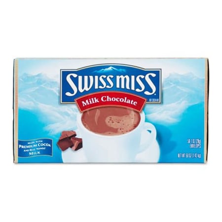 Conagra Foods Swiss Miss , Hot Cocoa Mix, Milk Chocolate, 0.73 oz., 50/Box SWM47491